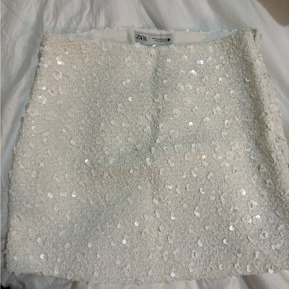 NWTZara White Sequin Women's Skirt